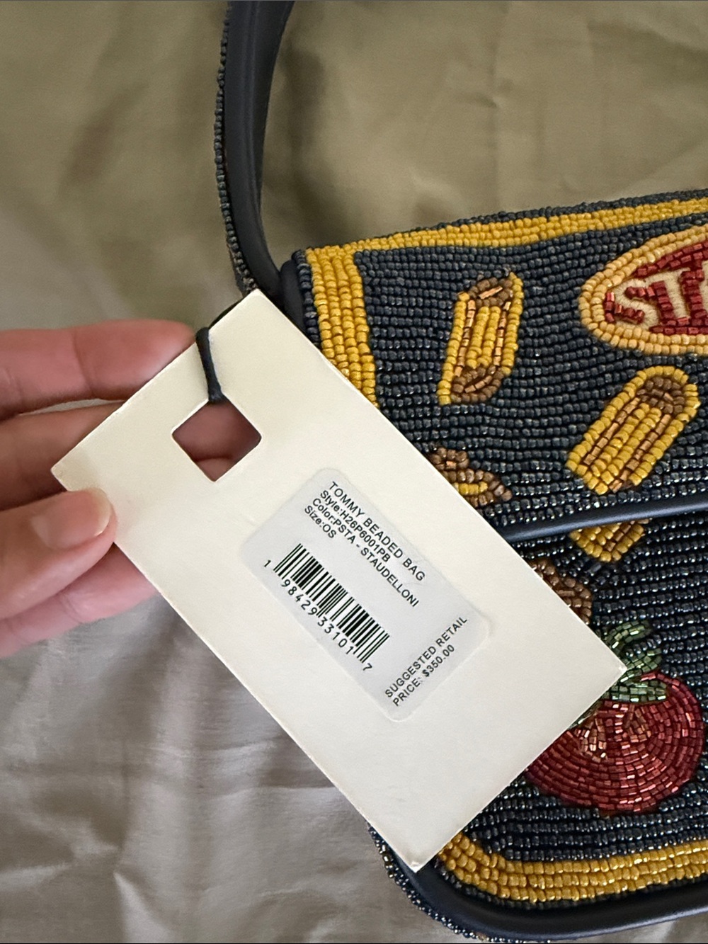NWT STAUD Tommy Beaded Bag, Staudelloni - Picture 4 of 7
